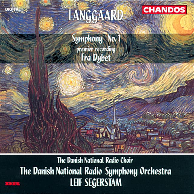 Album cover art for Langgaard: Symphony No. 1 & Fra Dybet