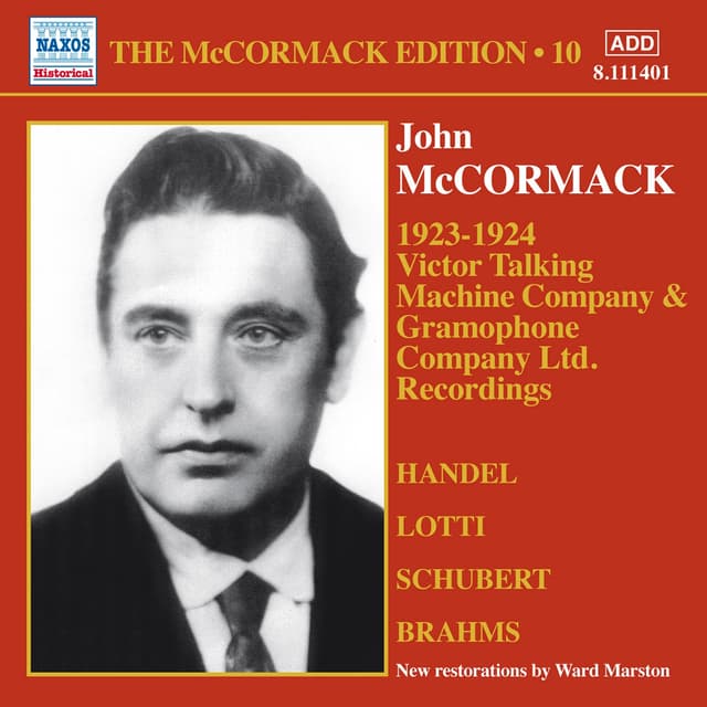 Album cover art for The Mccormack Edition, Vol. 10: Victor Talking Machine Company - Gramophone Company Ltd.
