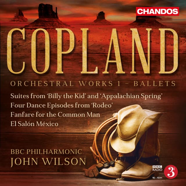 Album cover art for Copland: Orchestral Works, Vol. 1 - Ballet Suites