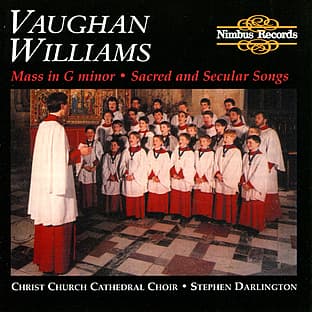 Album cover art for Williams: Mass In G Minor - Sacred And Secular Songs