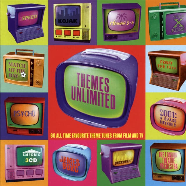 Album cover art for Themes Unlimited - Themes from the Screen
