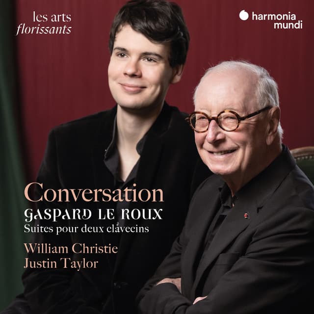 Album cover art for "Conversation" Gaspard Le Roux: Suites for 2 Harpsichords