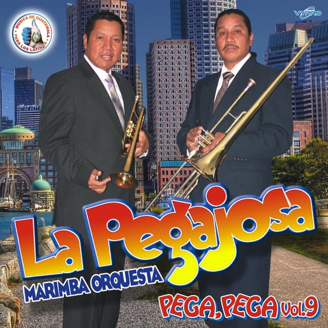 Album cover art for Pega, Pega Vol. 9. Música de Guatemala para los Latinos