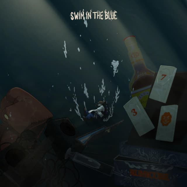 Album cover art for Swim in the Blue