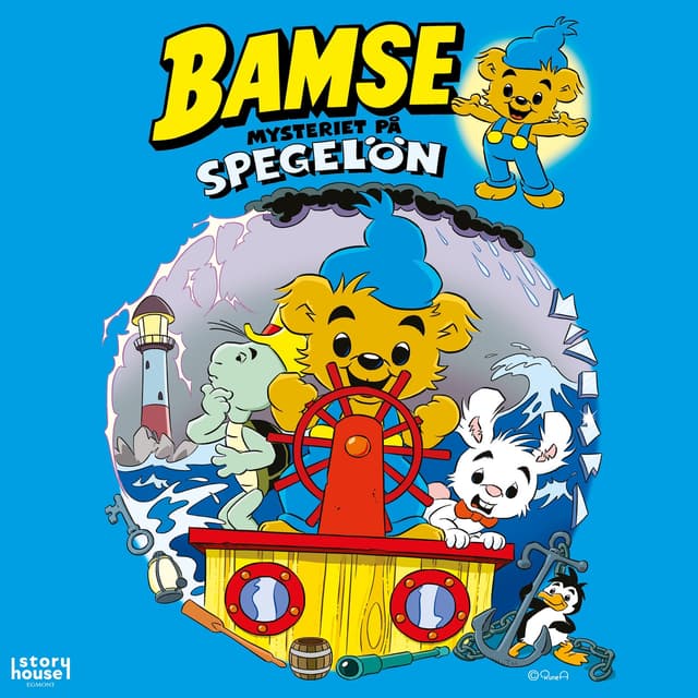 Album cover art for Bamse och mysteriet på spegelön