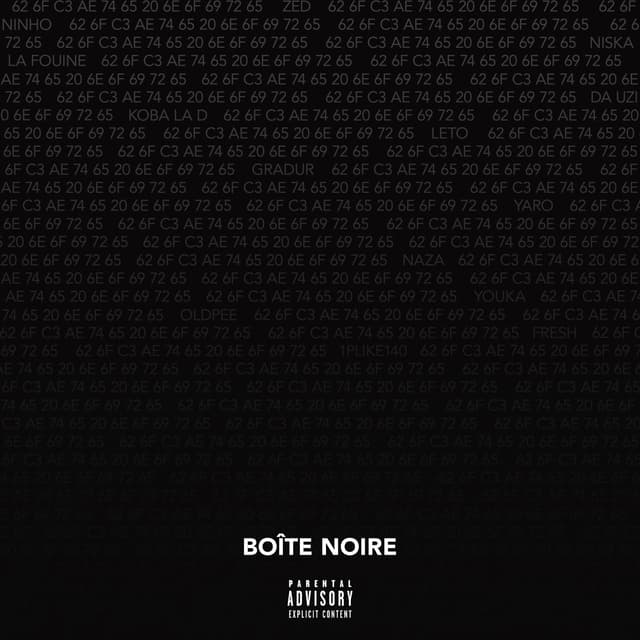 Album cover art for Boîte Noire