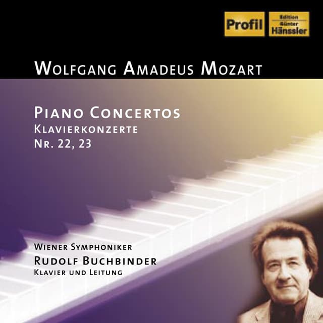 Album cover art for Mozart: Piano Concertos Nos. 22-23