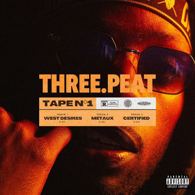 Album cover art for THREE.PEAT