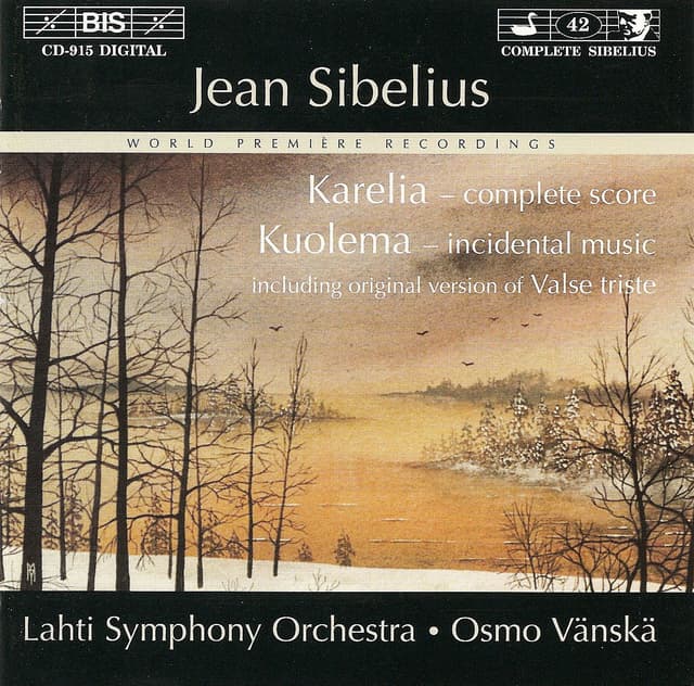 Album cover art for Sibelius: Karelia (Complete Score) - Kuolema - Incidental Music
