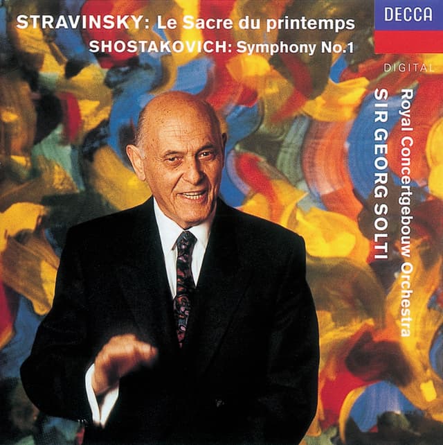 Album cover art for Shostakovich: Symphony No.1 - Stravinsky: Le Sacre du Printemps