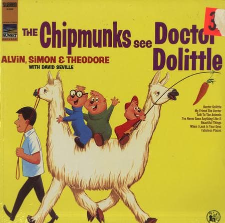 Album cover art for The Chipmunks See Doctor Dolittle