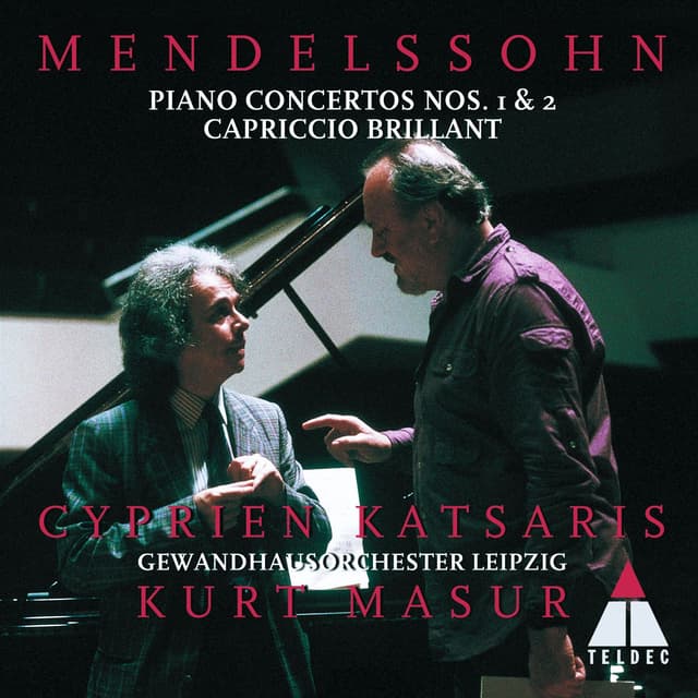 Album cover art for Mendelssohn : Piano Concertos Nos 1, 2 & Capriccio brillant