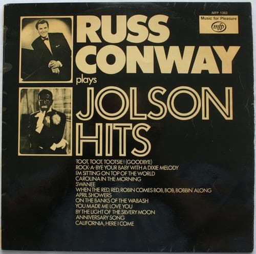 Album cover art for Russ Conway Plays the Jolson Hits