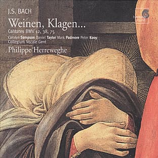 Album cover art for Bach: Weinen, Klagen... Cantates BWV 12, 38, 75