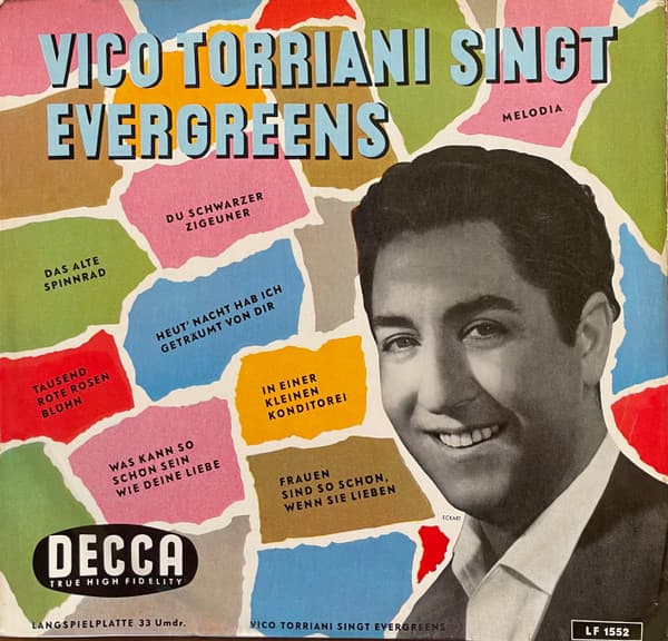Album cover art for Vico Torriani Singt Evergreens