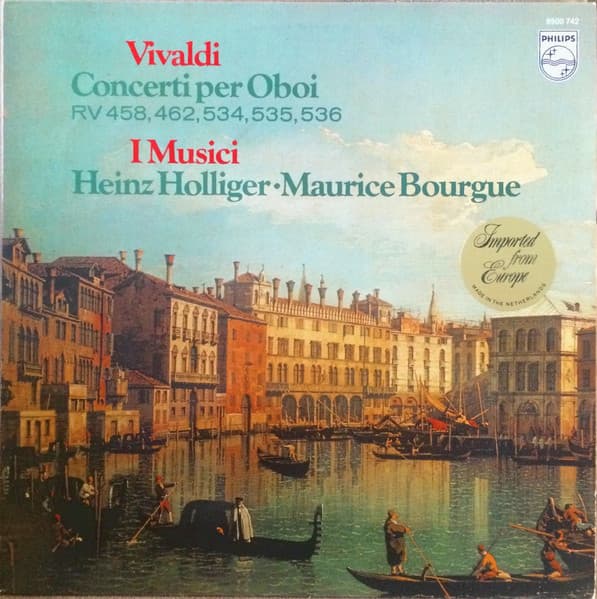 Album cover art for Vivaldi Concerti per Oboi RV 458, 462, 534, 535, 536