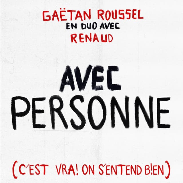 Album cover art for Avec personne (c’est vrai on s’entend bien)