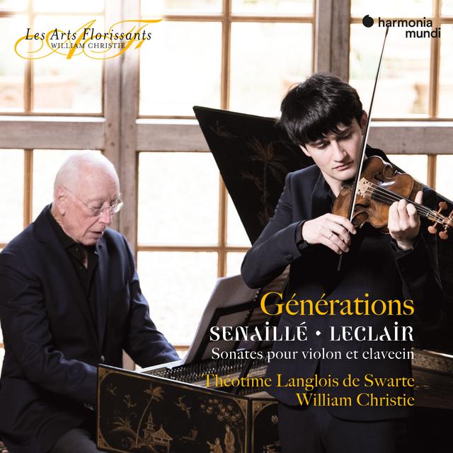 Album cover art for "Générations" Senaillé & Leclair : Sonatas for Violin and Harpsichord