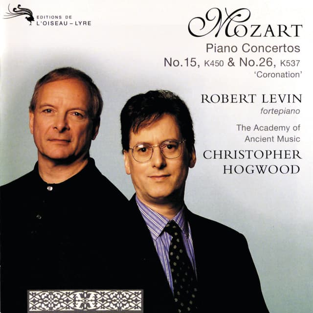 Album cover art for Mozart: Piano Concertos Nos. 15 & 26 "Coronation"