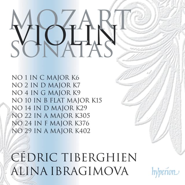 Album cover art for Mozart: Violin Sonatas Nos. 22, 24, 29 (K. 305, 376 & 402)