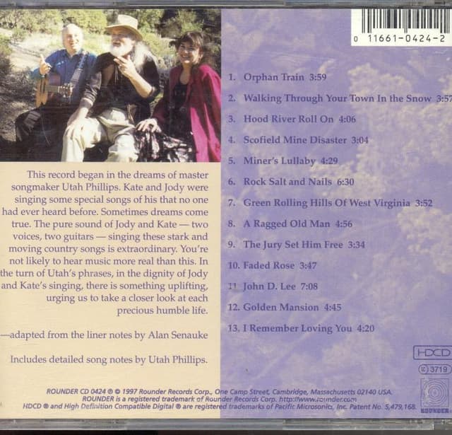 Album cover art for Heart Songs: The Old Time Country Songs Of Utah Phillips