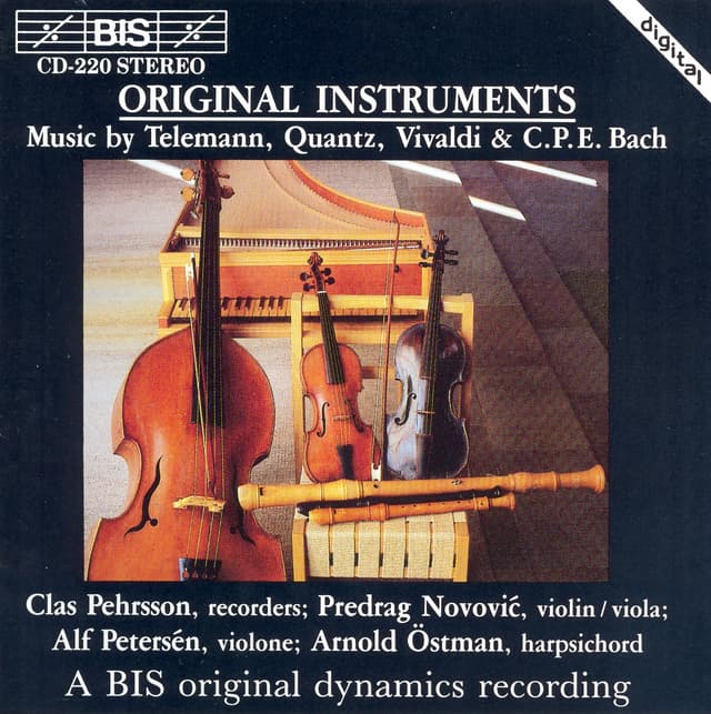 Album cover art for Telemann - Quantz - Vivaldi - Bach, C.P.E.: Chamber Music for Recorder