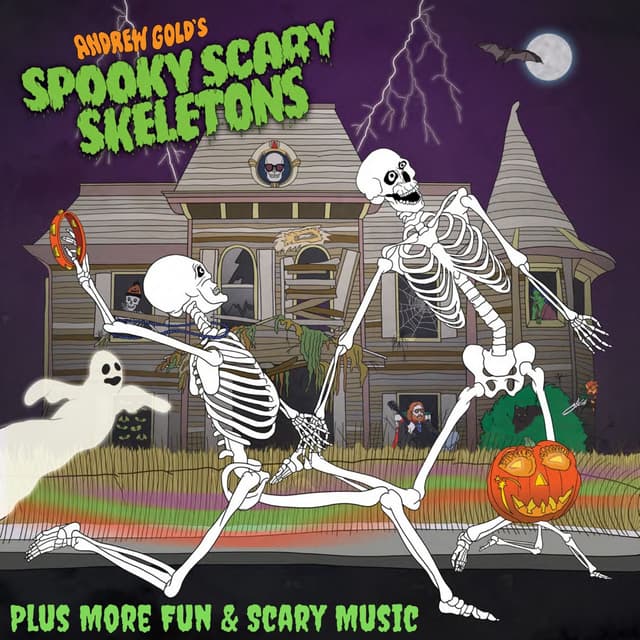 Album cover art for Spooky, Scary Skeletons Plus More Fun & Scary Music