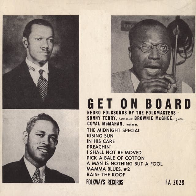 Album cover art for Get On Board: Negro Folksongs By The Folkmasters