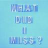 What Did I Miss?