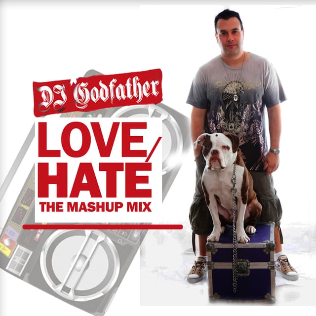 Album cover art for Love-Hate the Mashup Mix