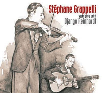 Album cover art for Swinging with Django Reinhardt