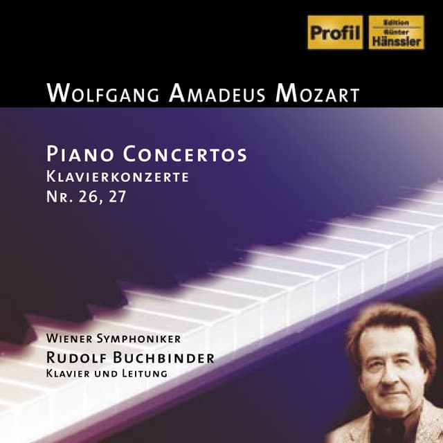 Album cover art for Mozart: Piano Concertos Nos. 26-27