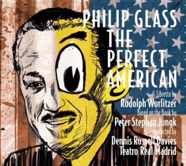 Album cover art for Philip Glass : The Perfect American