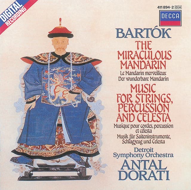 Album cover art for Bartók: The Miraculous Mandarin; Music For Strings, Percussion & Celesta