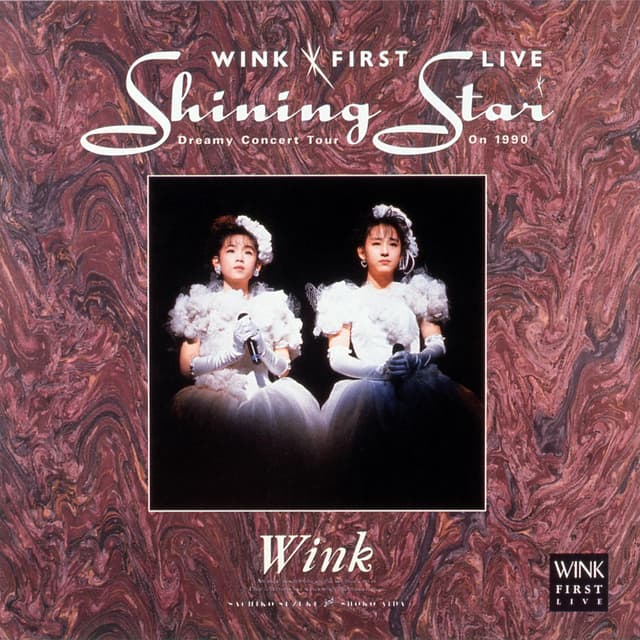 Album cover art for WINK FIRST LIVE Shining Star - Dreamy Concert Tour On 1990 -