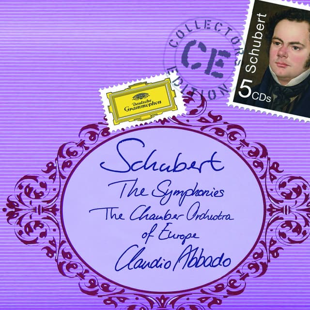 Album cover art for Schubert: 8 Symphonies; Rosamunde; Grand Duo - 5 CDs