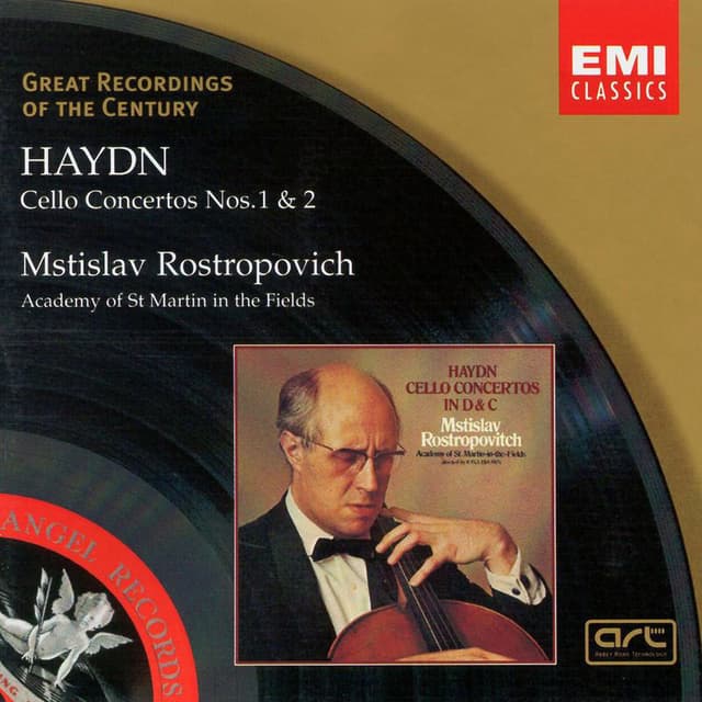 Album cover art for Haydn: Cello Concertos - Rostropovich