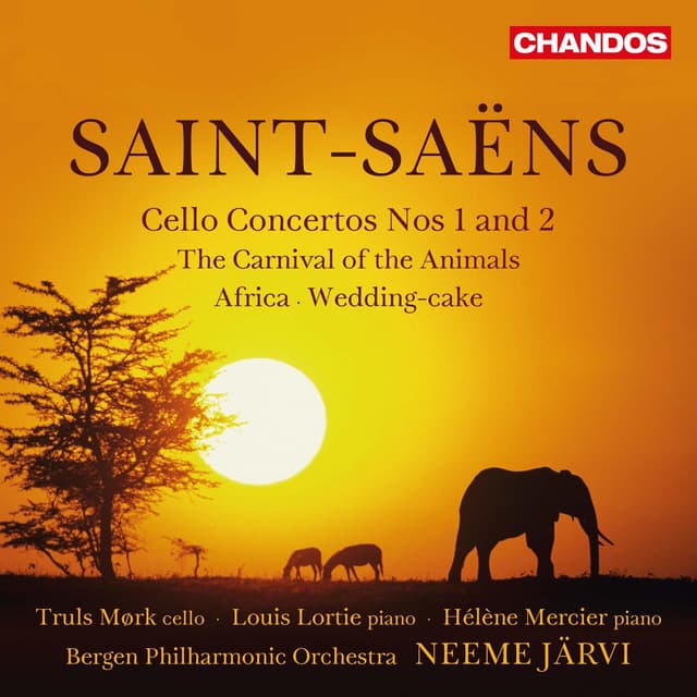 Album cover art for Saint-Saëns: Cello Concertos -Le Carnaval des Animaux - Caprice-Valse- Africa