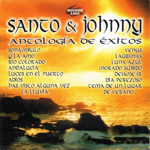 Album cover art for Santo y Johnny Antologia de Exitos