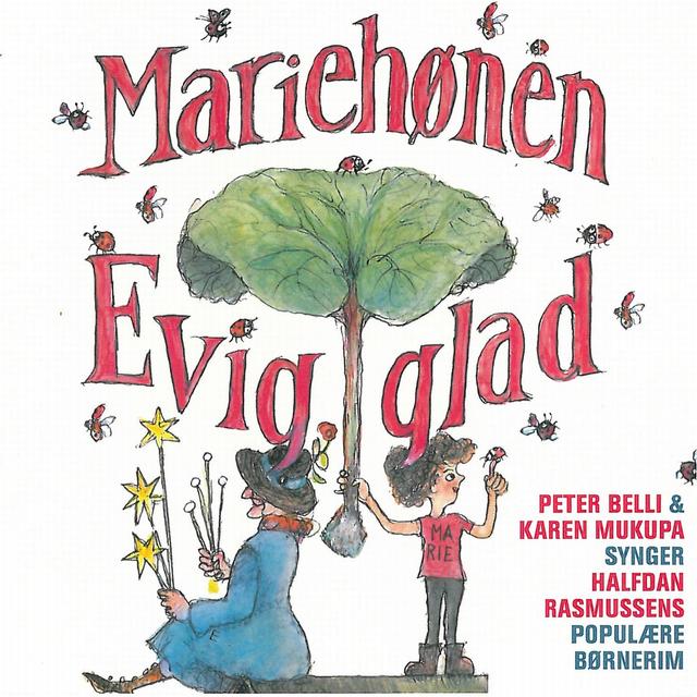 Album cover art for Mariehønen Evigglad (halfdan Rasmussen)
