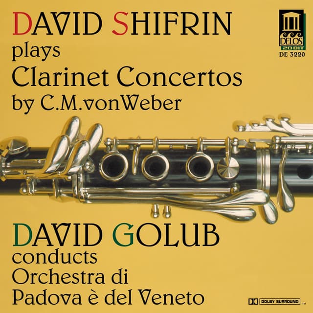 Album cover art for David Shifrin Plays Clarinet Concertos By C.M. Von Weber