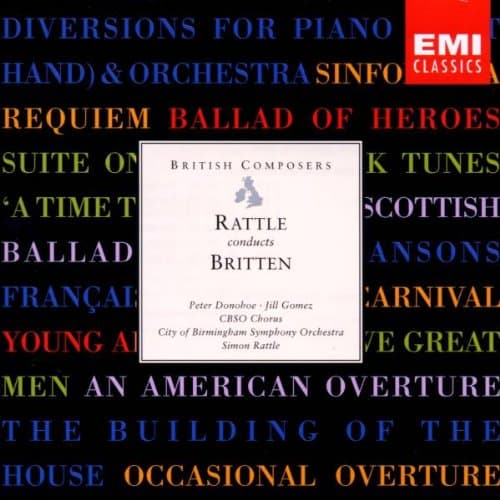Album cover art for Rattle conducts Britten