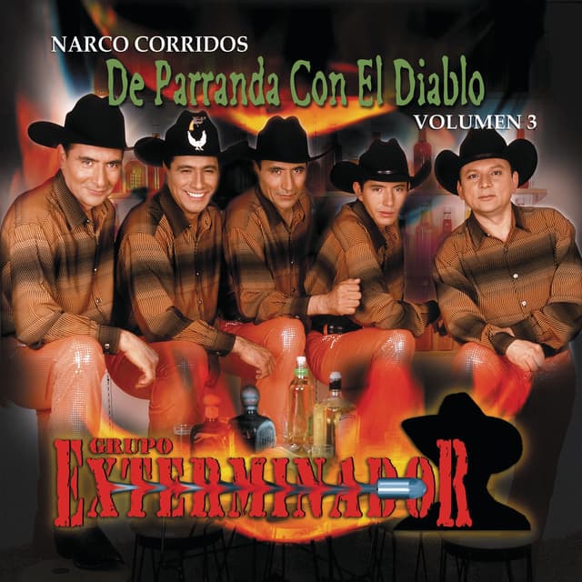 Album cover art for Narco Corridos, Vol. 3 : De Parranda con el Diablo