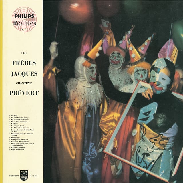 Album cover art for Les Frères Jacques Chantent Jacques Prévert