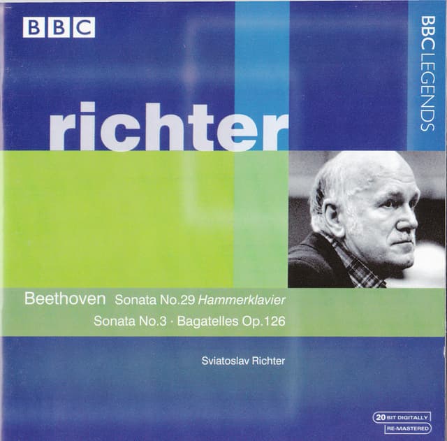 Album cover art for Beethoven : Soantas Nos. 29 "Hammerklavier" & 3 : Bagatelles Op. 126