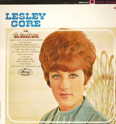Album cover art for Lesley Gore Sings All About Love