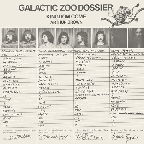 Album cover art for Galactic Zoo Dossier