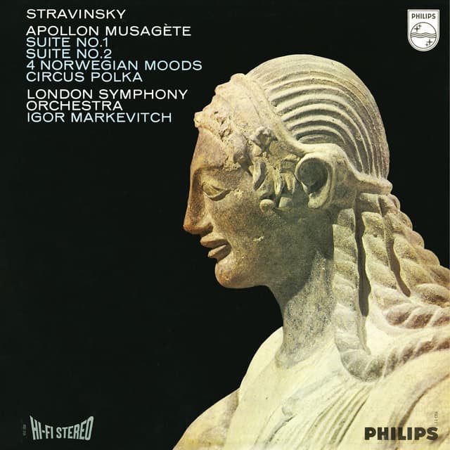 Album cover art for Stravinsky: Apollon Musagète - Suites for Small Orchestra - 4 Norwegian Moods - Circus Polka