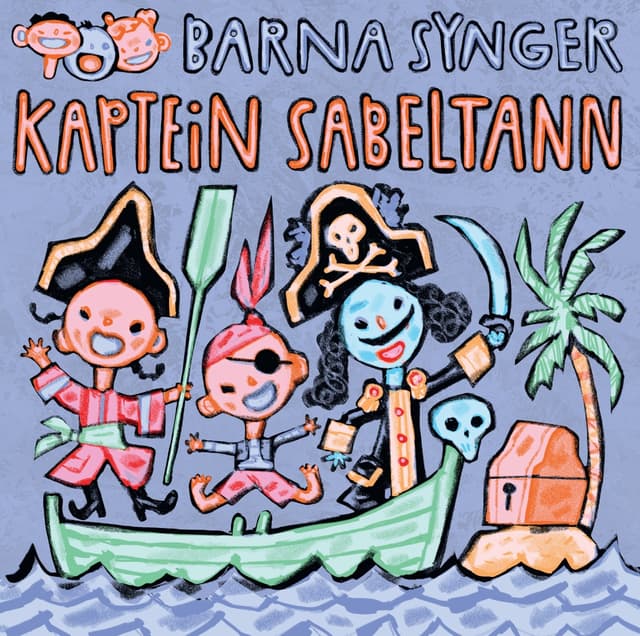 Album cover art for Barna synger Kaptein Sabeltann