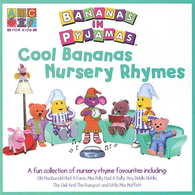 Album cover art for Cool Bananas Nursery Rhymes